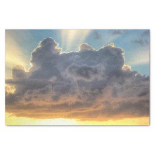 Sunset Rays of Light through Stormy Clouds Tissue Paper