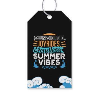 Sunset Waves & Summer Adventures - Cool Summer Gift Tags