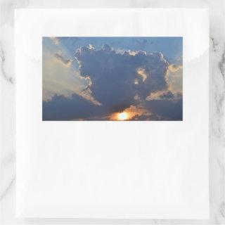 Sunset with Teacup Cloud Formation by STaylor Rectangular Sticker