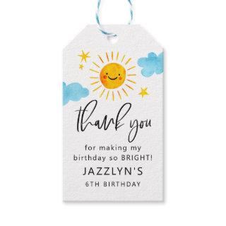 Sunshine Birthday Party So Bright Gift Tags