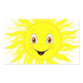 Sunshine Happy Face Rectangular Sticker