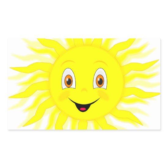 Sunshine Happy Face Rectangular Sticker