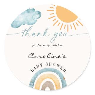 Sunshine Here Comes The Son Thank You Classic Round Sticker