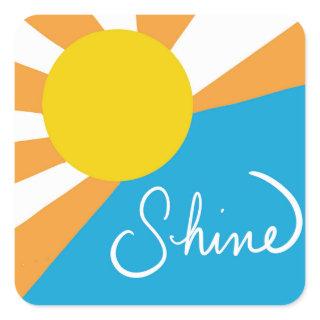 Sunshine Rays of Happiness by @ Cathy Thompson   Square Sticker