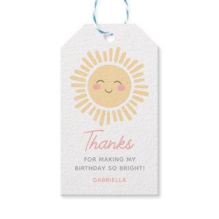 Sunshine Sun Birthday Party Gift Tags
