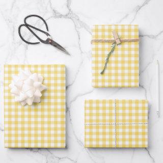 Sunshine Yellow Gingham Check Pattern  Sheets