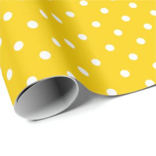 Sunshine Yellow | White Polka Dot