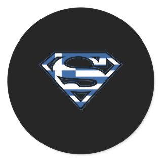 Super Greek Shield Classic Round Sticker