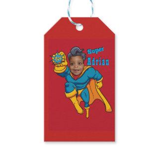 Super Kid Add your Face Personalized Gift Tags