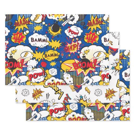 Super Kid, Cute Comic Pattern  Sheets