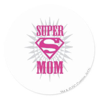 Super Mom Starburst Classic Round Sticker