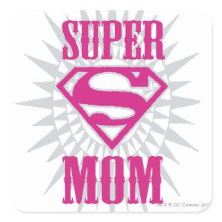 Super Mom Starburst Square Sticker