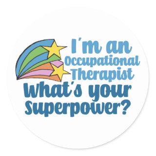 Super Occupational Therapist Cute OT Classic Round Sticker