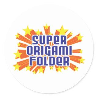 Super Origami Folder Classic Round Sticker