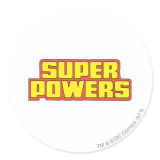 Super Powers™  Logo Yellow Classic Round Sticker