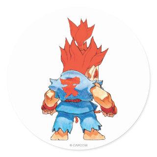 Super Puzzle Fighter II Turbo Akuma Classic Round Sticker