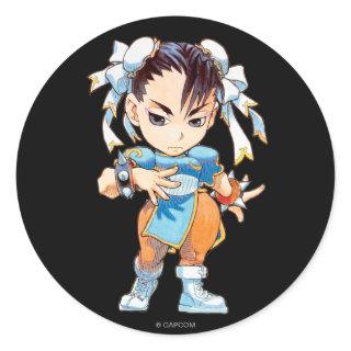 Super Puzzle Fighter II Turbo Chun-Li Classic Round Sticker
