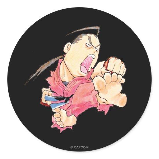 Super Puzzle Fighter II Turbo Dan 2 Classic Round Sticker