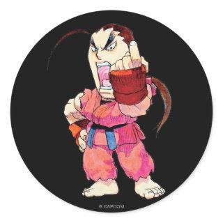 Super Puzzle Fighter II Turbo Dan Classic Round Sticker