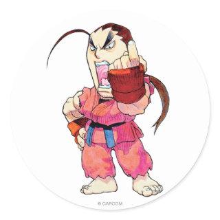 Super Puzzle Fighter II Turbo Dan Classic Round Sticker