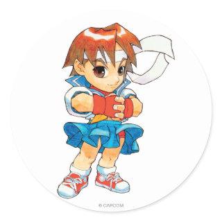 Super Puzzle Fighter II Turbo Sakura 2 Classic Round Sticker