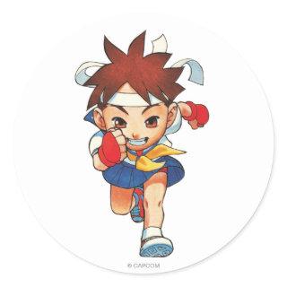 Super Puzzle Fighter II Turbo Sakura Classic Round Sticker