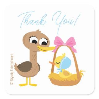 Super Simple | 5 Little Ducks Boy Baby Shower  Square Sticker