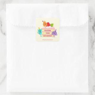 Super Simple | Bumble Nums Birthday Cake Square Sticker