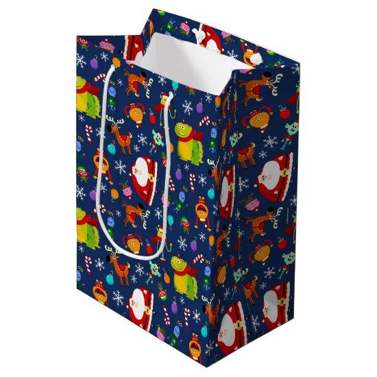 Super Simple Rhymington Holiday Character Pattern Medium Gift Bag