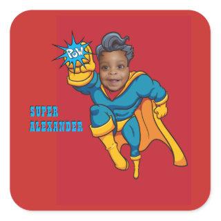 Super Special Kid's Greatest Superhero Square Sticker