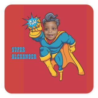 Super Special Kid's Greatest Superhero Square Sticker