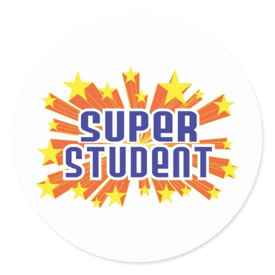 Super Student Classic Round Sticker