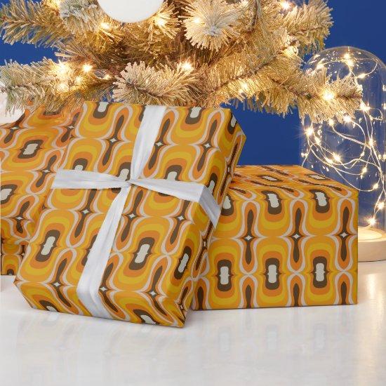 Super stylish and modern retro 60s 70s giftwrap wr