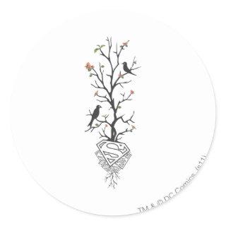 Supergirl Birds in the Tree Classic Round Sticker
