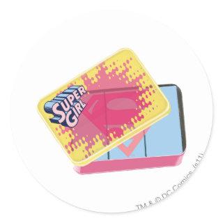 Supergirl Box Classic Round Sticker