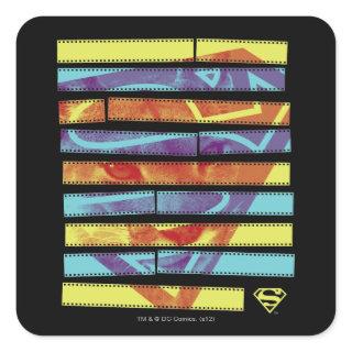 Supergirl Filmstrip Square Sticker