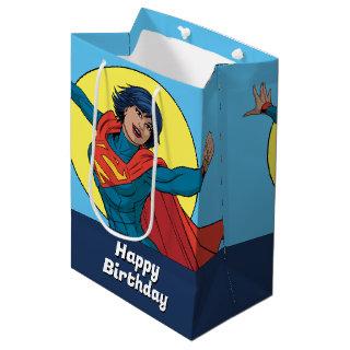 Supergirl Flying in Blue Suit Medium Gift Bag