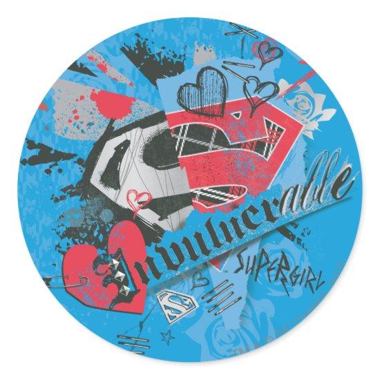 Supergirl Invulnerable Classic Round Sticker