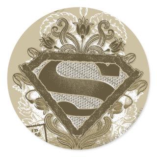 Supergirl Metropolis Ballet Brown Classic Round Sticker