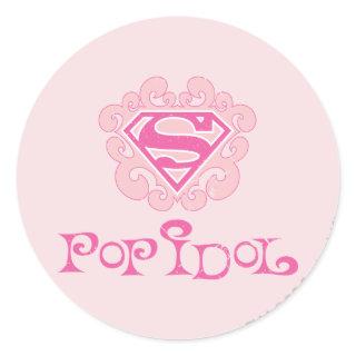 Supergirl Pop Idol Classic Round Sticker