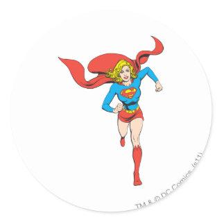Supergirl Ready to Go Classic Round Sticker