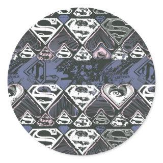 Supergirl Repeat S Pattern Classic Round Sticker
