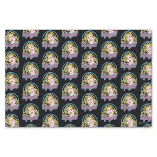 Supergirl Retro Neon Lights Graphic Tissue Paper