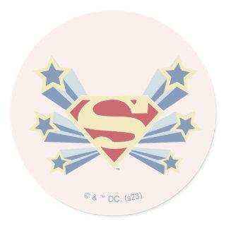 Supergirl Stars S-Shield Classic Round Sticker