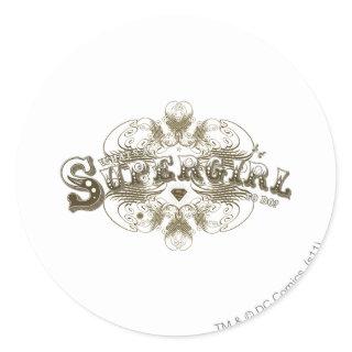 Supergirl What's a Girl to Do Brown Classic Round Sticker