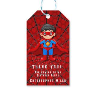 SuperHero Boy Birthday Party Thank You Gift Tags