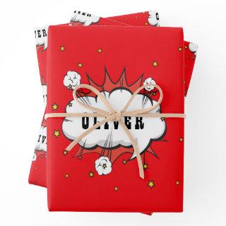 Superhero Comic Speech Bubble Boy Name   Sheets