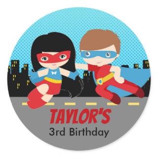 Superhero Stickers Birthday Party Favors