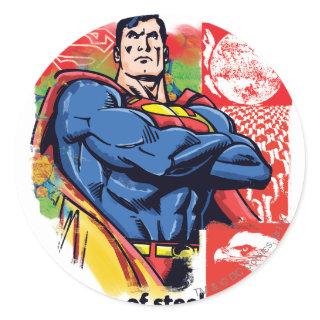Superman 58 classic round sticker