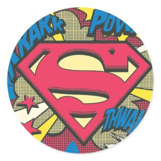 Superman 66 classic round sticker